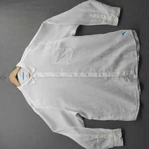 NWT Tommy Bahama White Linen Long Sleeve Shirt Size XXL